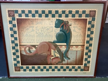 signed huntington Framed print 37.25x45.25