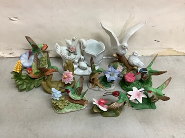 1996 Bronson Collectibles Ceramic birds figures, The Abby Collection bird figure and more 6.5in