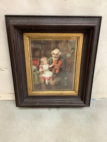 Framed Puppeteer illustration print 11x12.5