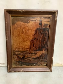 Framed oil on board 12.5x16.5