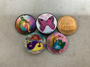 Vintage Shiny pogs slammers