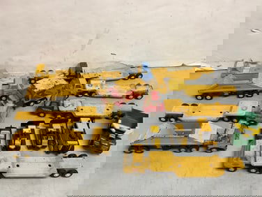 Vintage TONKA trucks and metal toy cars 3in tallest 10in longest