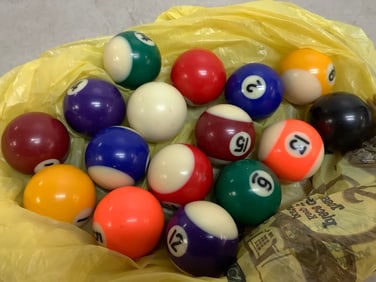 Mini pool balls