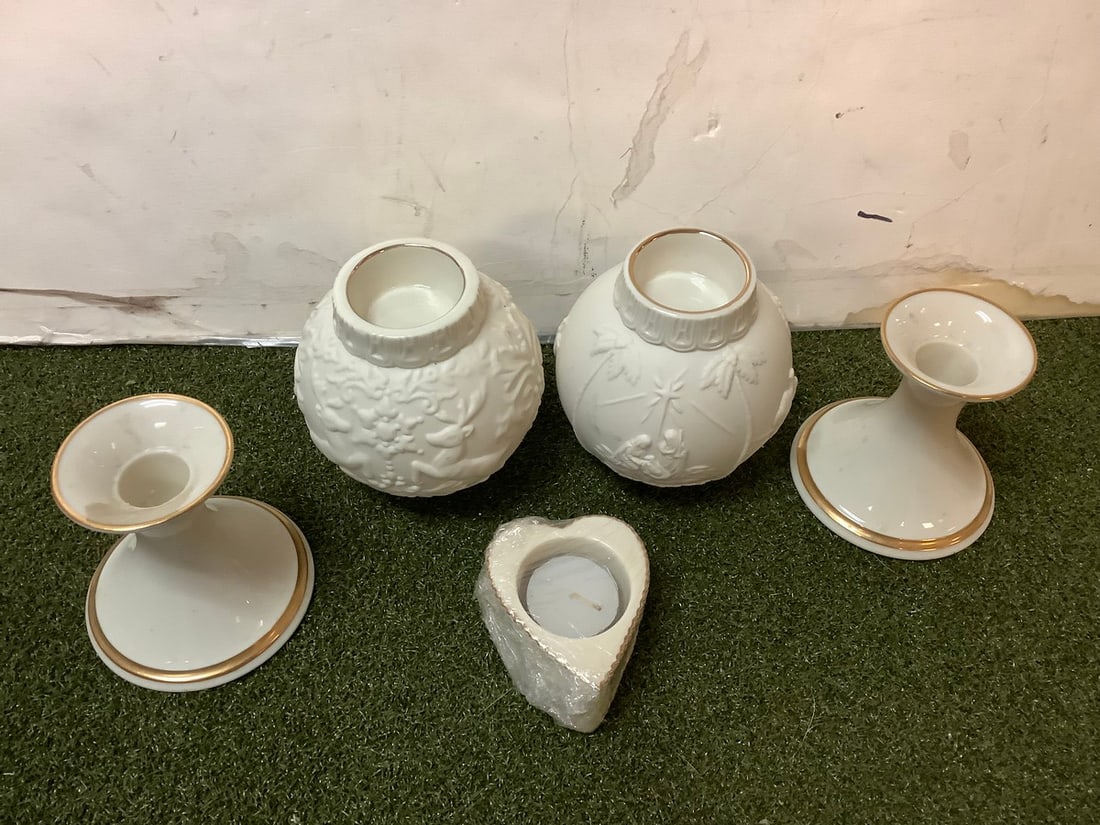 LENOX candle holders 5in tallest (1 of 1)