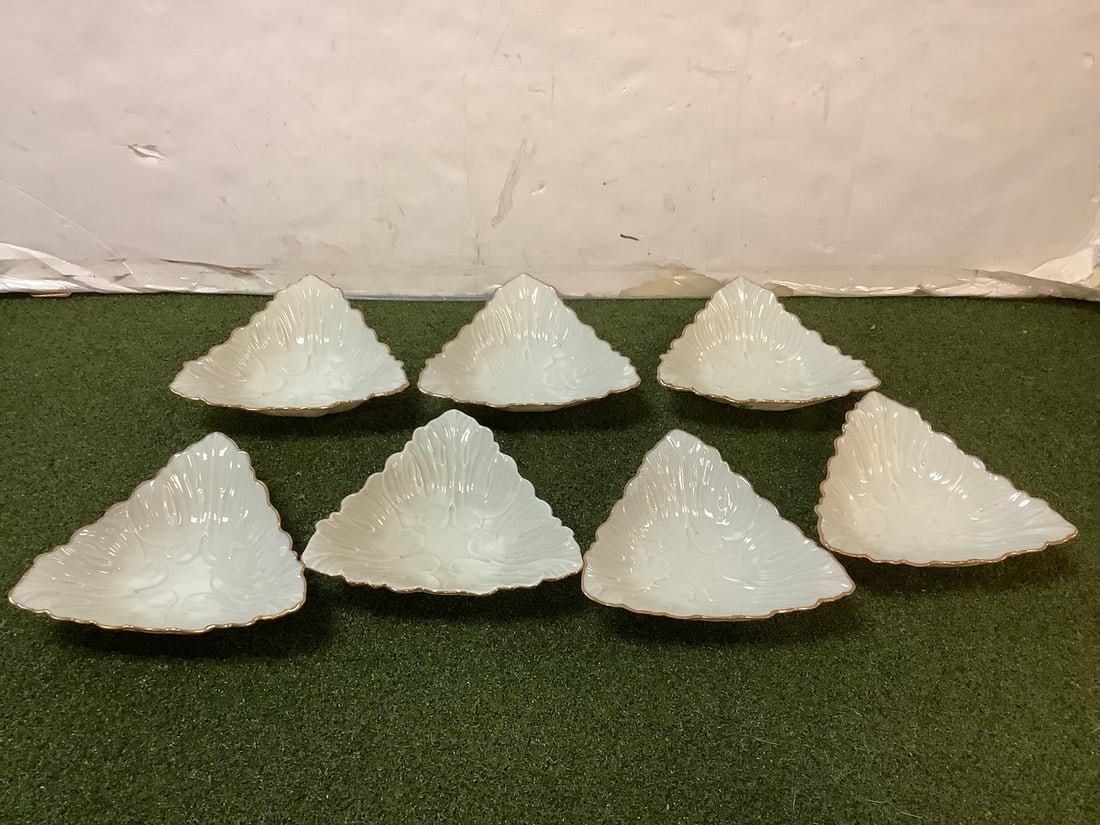 LENOX leaf dishes hand decorated with 24kt gold 7in (1 of 1)