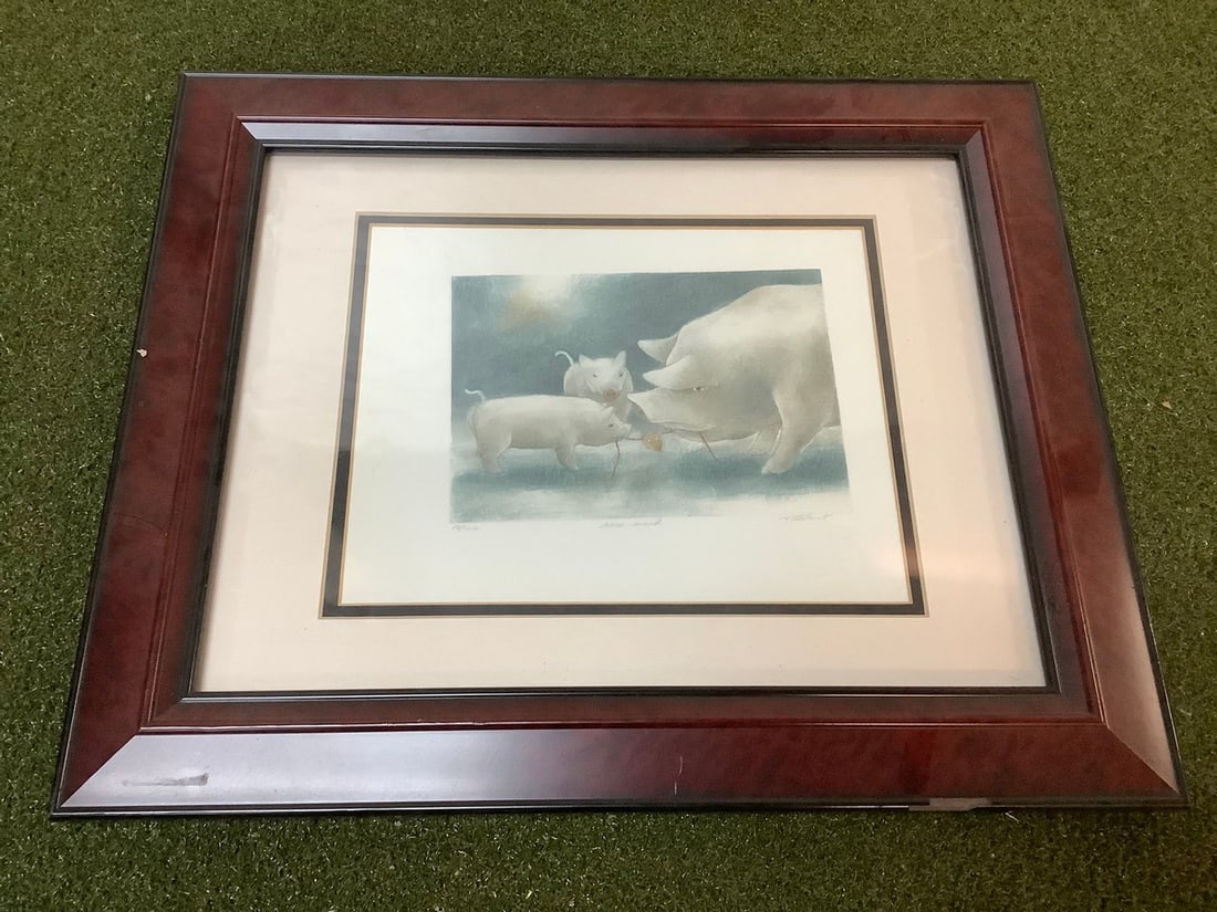 Framed nose mask 19/100 signed by artist 14.5x17.5: Framed nose mask 19/100 signed by artist 14.5x17.5