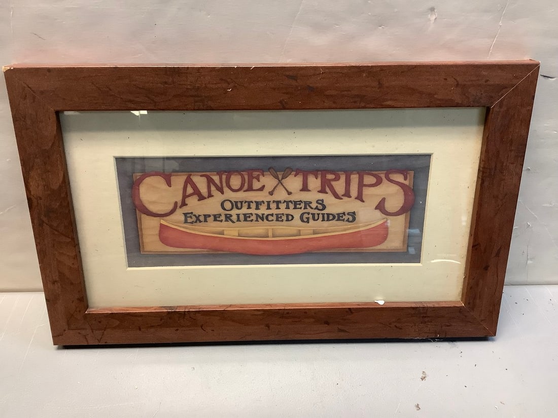 Framed Canoe Trips wall decor(9.25in.x15.25in.) (1 of 1)