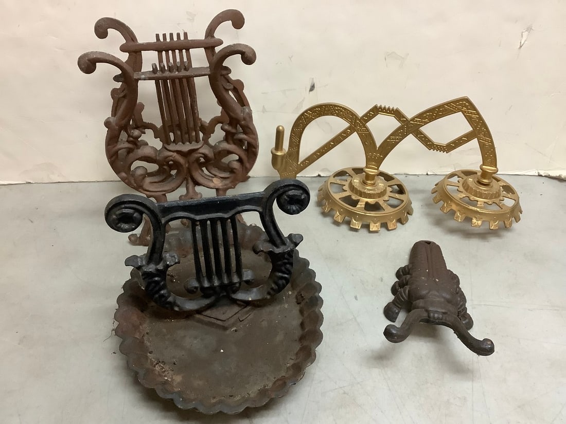 Antique Metal Harp Holder, Wall Candle Lantern Holder and more (Tallest - 11.25in) (1 of 1)