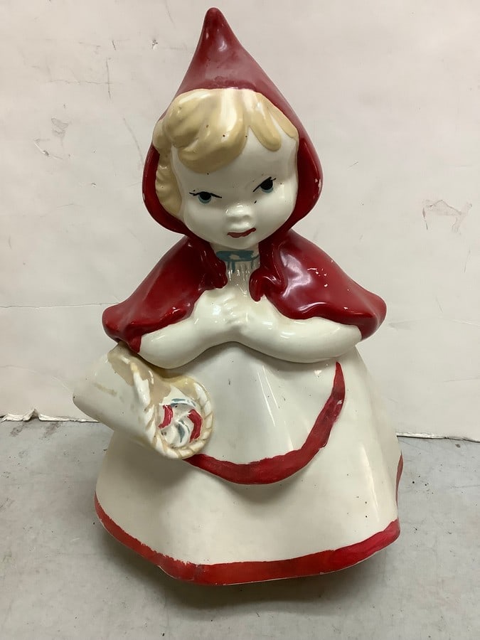 Hull Little Red Riding Hood Ceramic Container (13.5in Tall) (1 of 1)