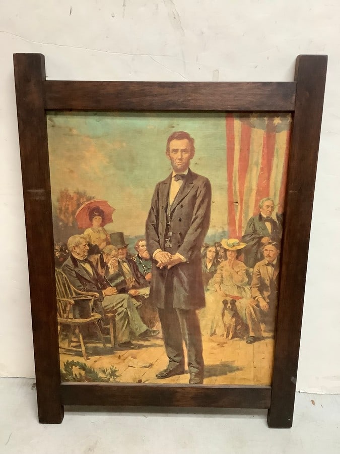 Framed Abraham Lincoln Artwork (26inx19in) (1 of 1)