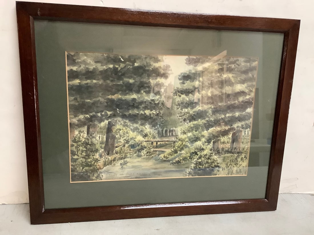 Framed PA scenic painting signed by artist paul hunter 18.75x23.75 (1 of 1)