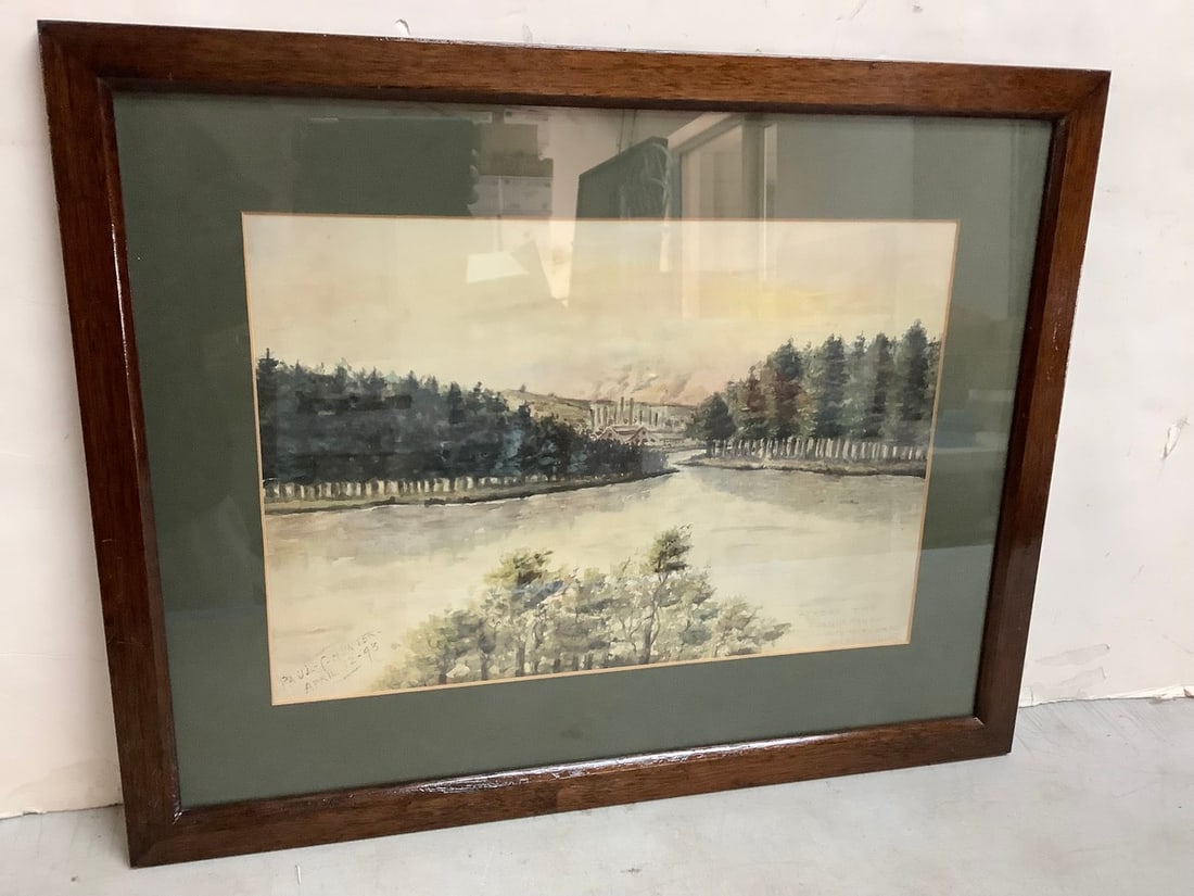 Framed PA scenic painting signed by artist paul hunter 18.75x23.75 (1 of 1)