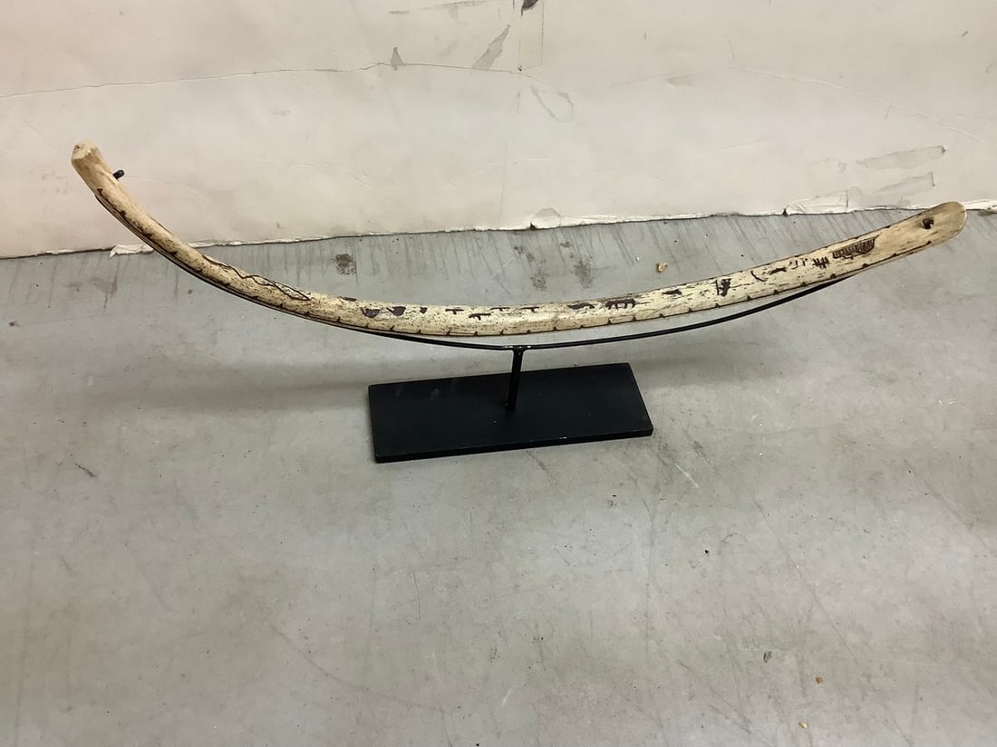 Carved whale bone 7.25x15: Carved whale bone 7.25x15