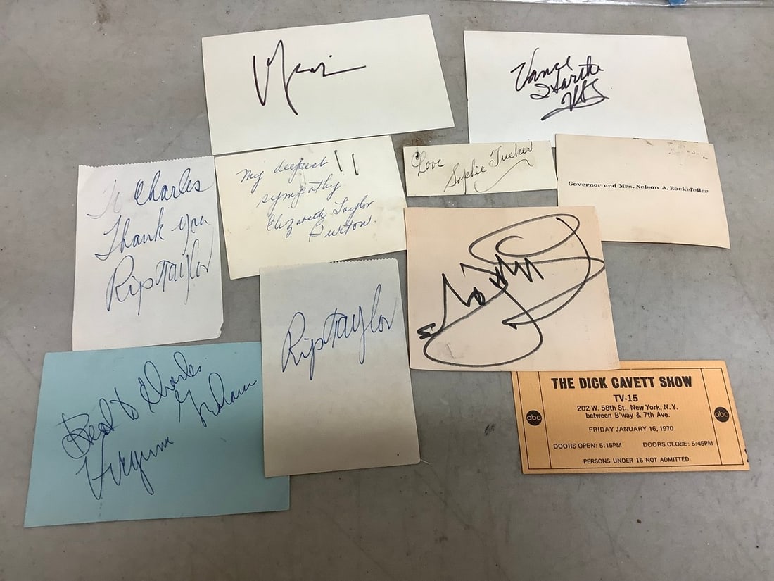 Vintage movie stars, presidental signatures and the dick cavett show ticket (1 of 1)