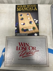 Lot of 2 board games: Mancala and Win,Lose or Draw