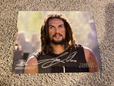 Signed Jason Momoa Stargate Atlantis Photo with COA 8x11
