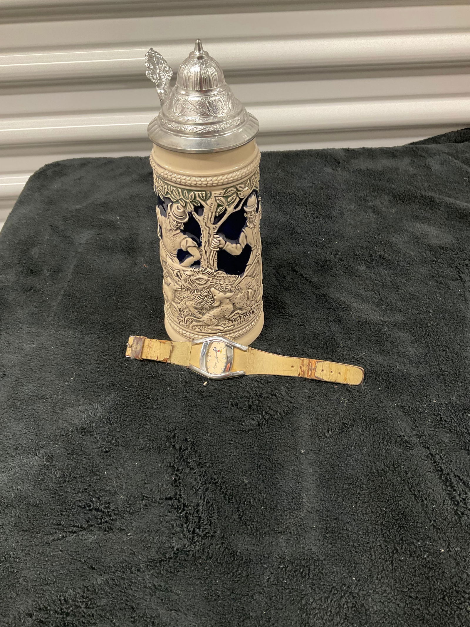 Lot of 2:Gerz West Germany Beer Stein & Disney Timeworks vintage watch (1 of 1)