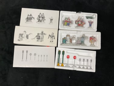 Lot of 3: Department 56 Christmas Village Accessories