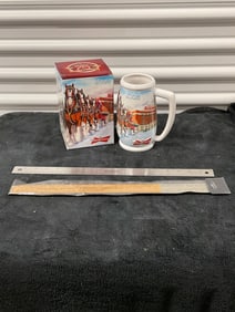 Lot of rulers and beer stein