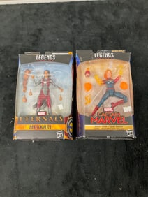 Lot of 2: Marvel Makkari action figure and Marvel Captain Marvel action figure