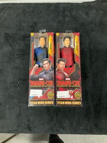 Lot of 2; Marvel Shang-chi action figure and Marvel Wenwu action figure