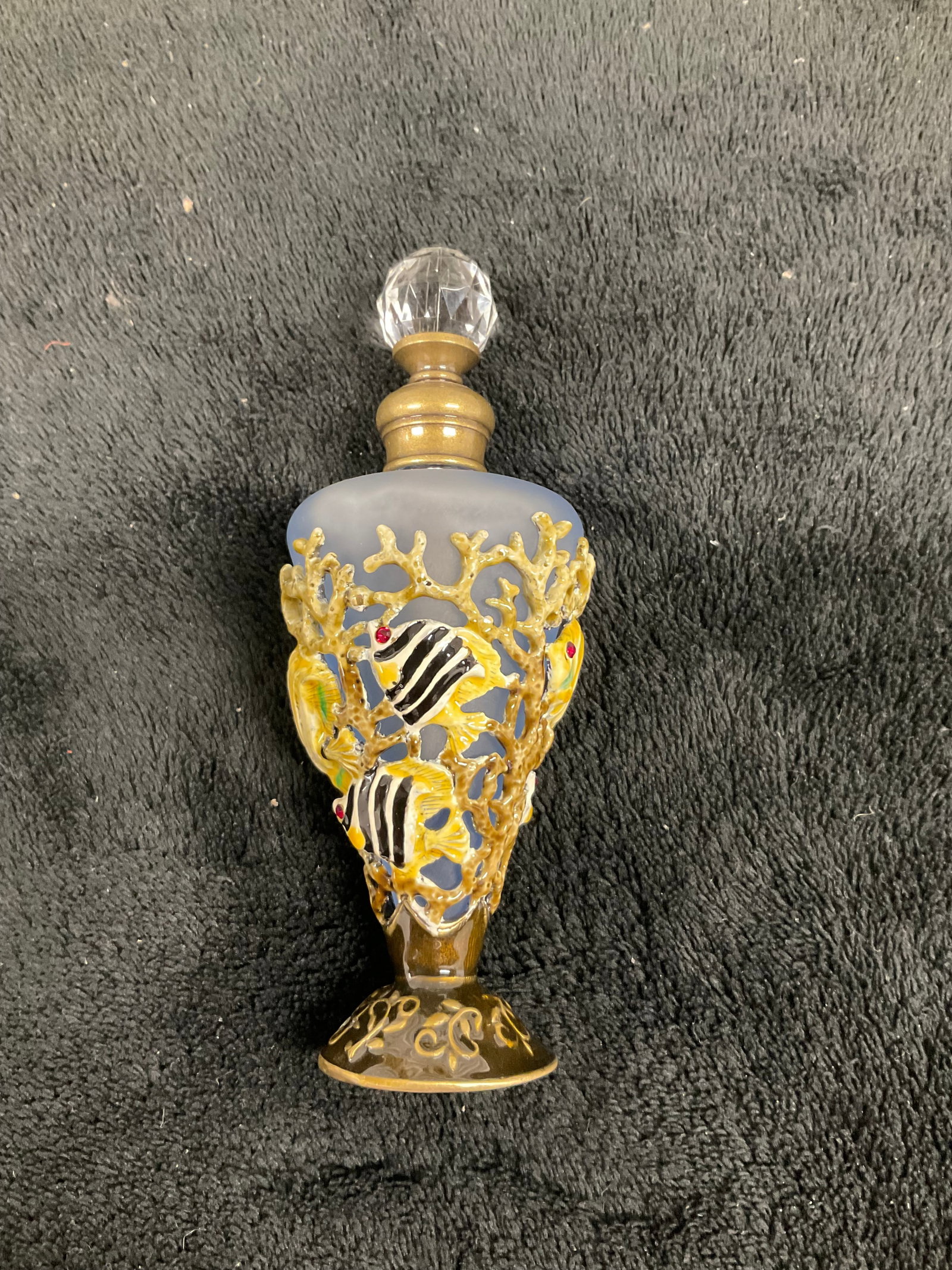 Perfume bottle with sealife made in Taiwan 5 inches: Perfume bottle with sealife made in Taiwan 5 inches
