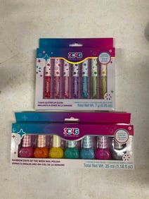 3C4G Rainbow 7 day lip gloss and nail polish set