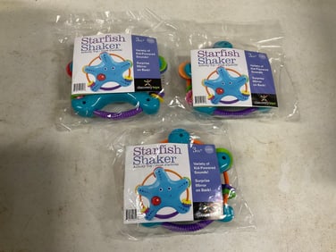 Lot of 3: Starfish Shaker activity toy 3m+