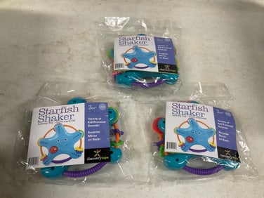 Lot of 3: Starfish Shaker activity toy 3m+