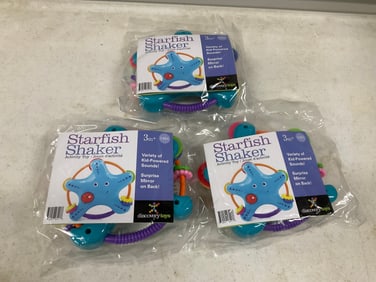 Lot of 3: Starfish Shaker activity toy 3m+