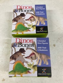 Lot of 2:Discovery toys Dino & Bones 5 Detailed dino figures