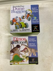 Lot of 2: Discovery Toys Dinos & Bones and Build & Play Dune Buggies