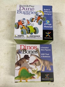 Lot of 2: Discovery Toys Dinos & Bones and Build & Play Dune Buggies