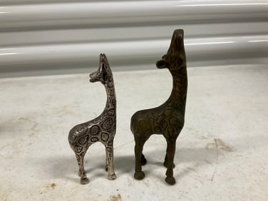 Lot of 2: Stone Giraffe height 5 inches