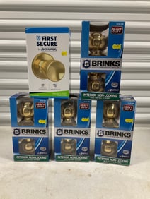 Lot of Brinks and other new in the package door knobs
