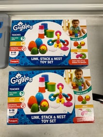 Lot of 2: Giggles Link, Stack & Nest toy set