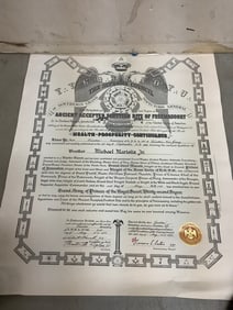Vintage Supreme Council certiicate(16.75in.x21.5in.)