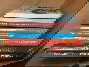 Various cookbooks(Food & Wine,On the Grill, and more)