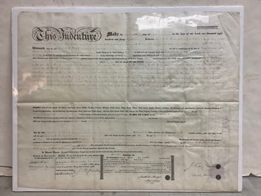 Vintage official document(18.5inx23in)