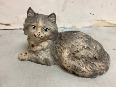 Ceramic cat statue marked Hubley(6.5in.tall)