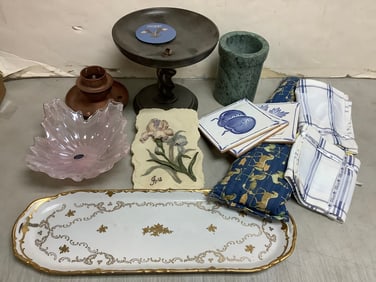 Murano glass bowl, serving dish, decorative planter, and more(tallest 8in.)