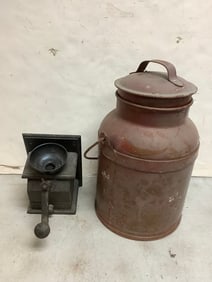 Vintage milk can(15.5in.tall) and more