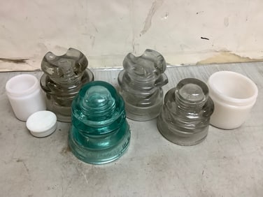 Vintage Glass Jars (Tallest - 4.25in)