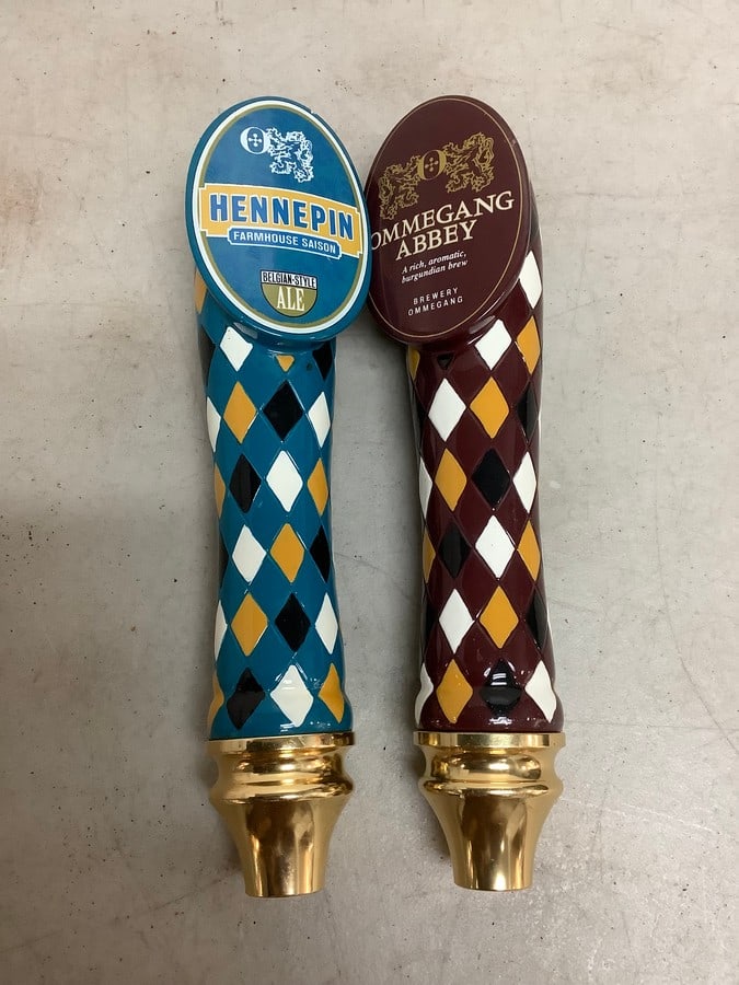 Beer taps(Hennepin/Ommegang Abbey-10in.long): Beer taps(Hennepin/Ommegang Abbey-10in.long)