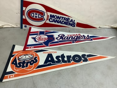 Vintage sports banners(30in.long)