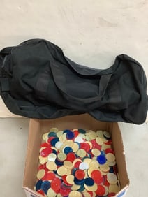 Vintage poker chips and Honda Goldwing Duffle bag-new-medium size