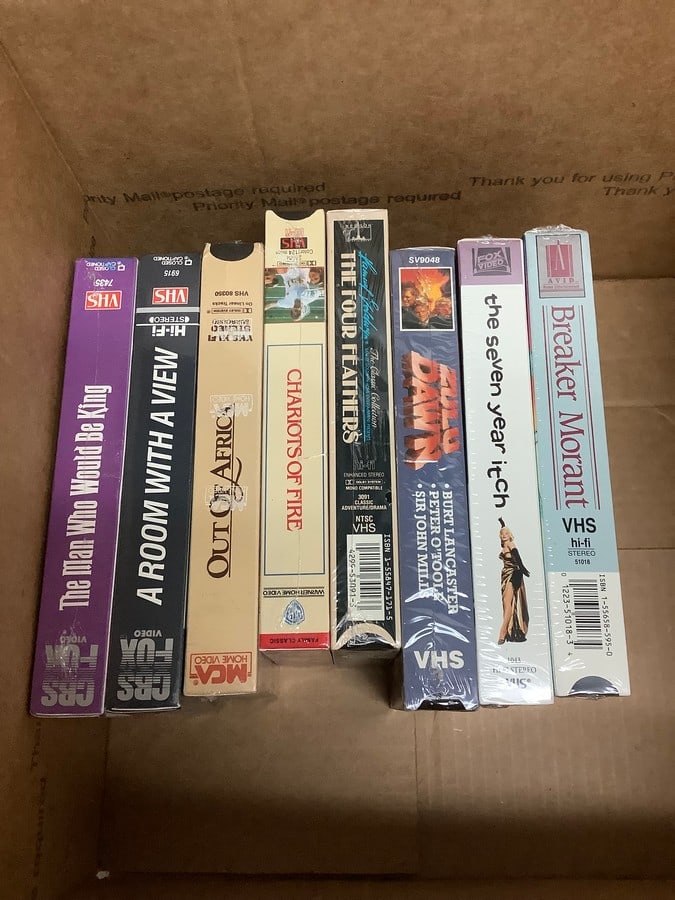 Vintage sealed VHS tapes(The Man Who Would Be King, Out of Africa, Zulu Dawn, and more): Vintage sealed VHS tapes(The Man Who Would Be King, Out of Africa, Zulu Dawn, and more)
