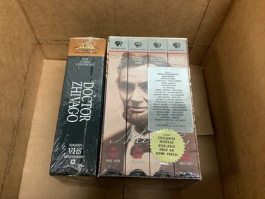 Vintage sealed VHS tape sets(Doctor Zhivago and Lincoln)