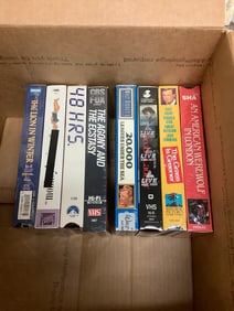 Vintage sealed VHS tapes(48 hrs., The Lion in Winter, The Grass is Greener, The Agony and the