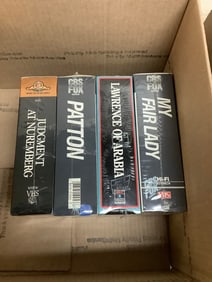 Vintage sealed VHS tape sets(Judgement at Nuremberg, Patton, Lawrence of Arabia, and My Fair Lady)